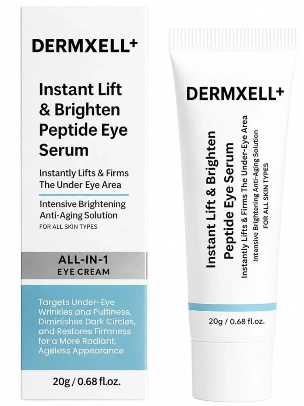 DERMXELL Instant Lift & Brighten Peptide Eye Serum – Undereye Treatment